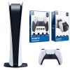 Sony Playstation 5 Digital Version Console with Dual Charging Dock Station and ControlGrip Player Pack Bundle